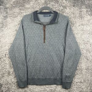 Jim Nantz By Vineyard Vines Sweater Mens Medium Gray Merino Wool 1/4 Zip Golf